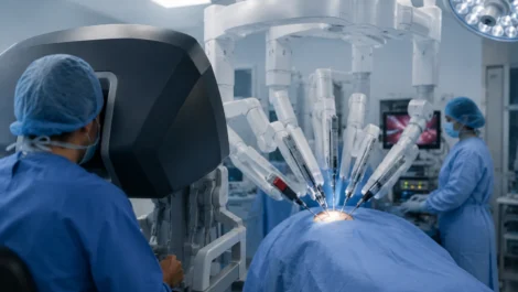 Procedimiento de cirugía robótica de próstata realizado con sistema quirúrgico avanzado